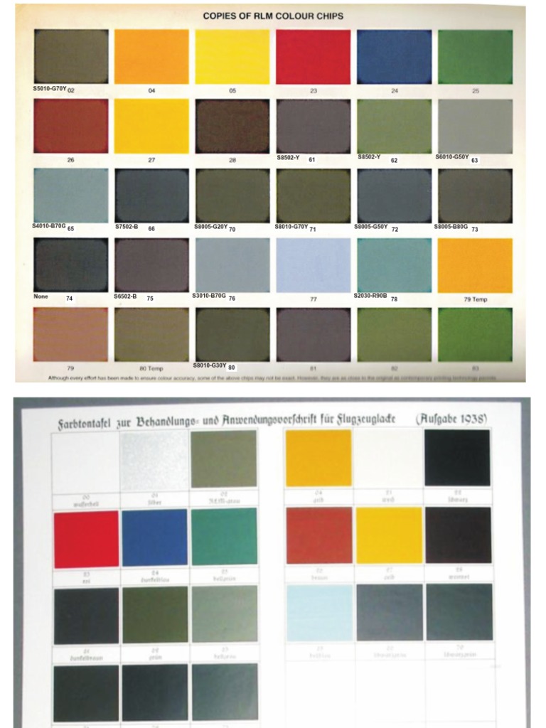 Luftwaffe Color Codes Reference | PDF