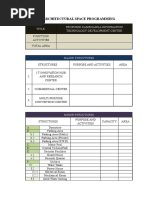 Architectural Space Programming Format | PDF | Architectural Design ...