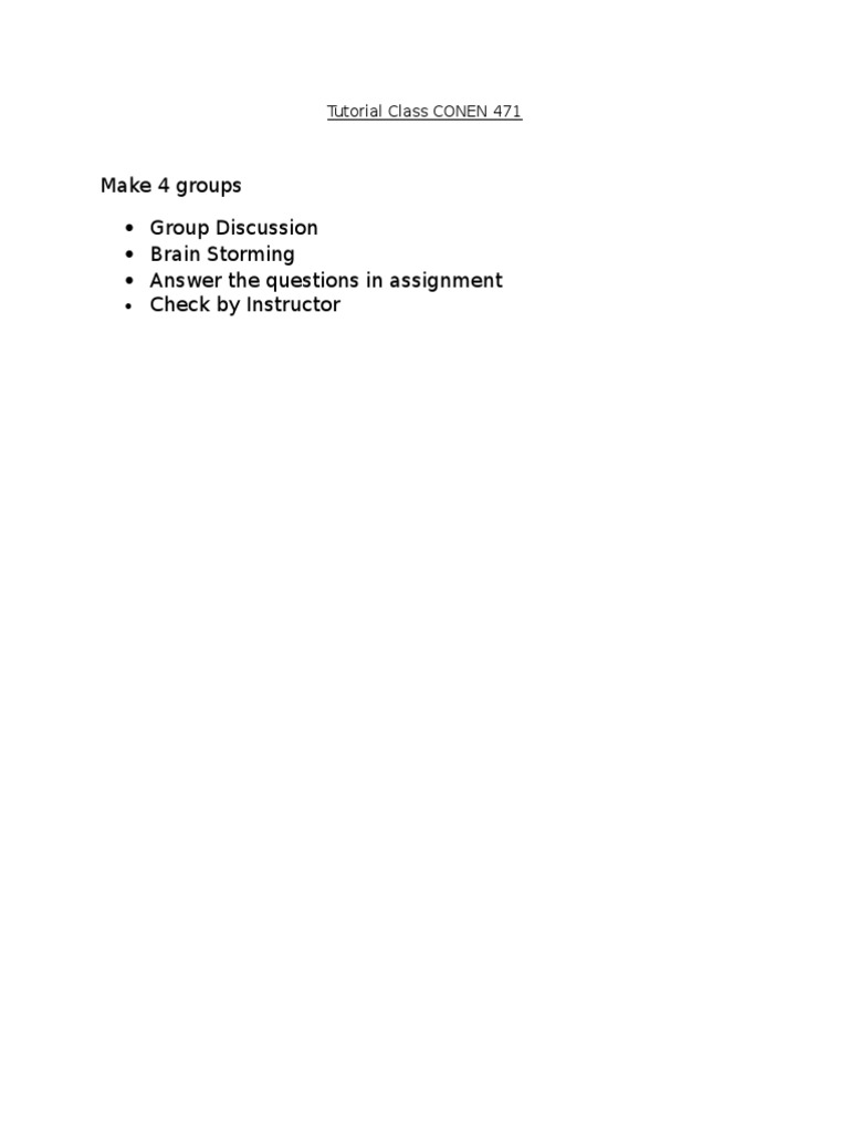 Make 4 Groups Group Discussion Brain Storming Answer The Questions in ...