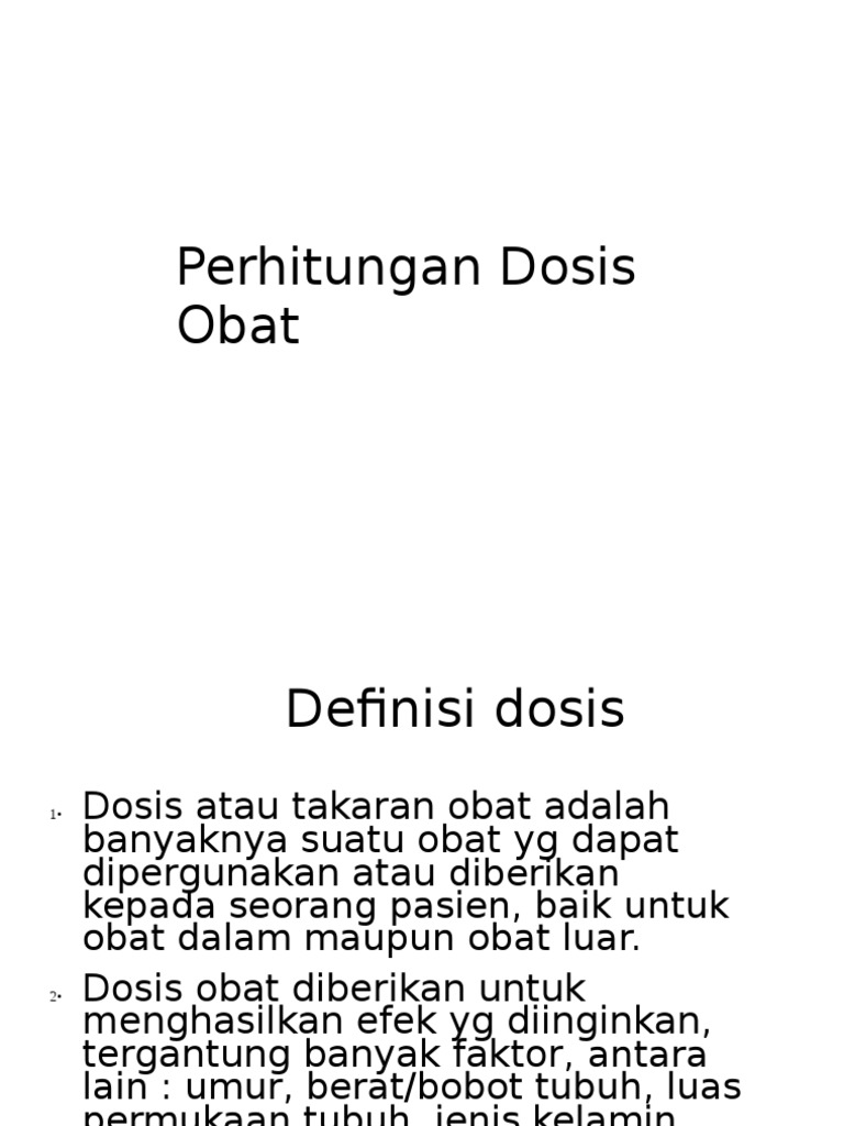 137 Perhitungan Dosis Obat
