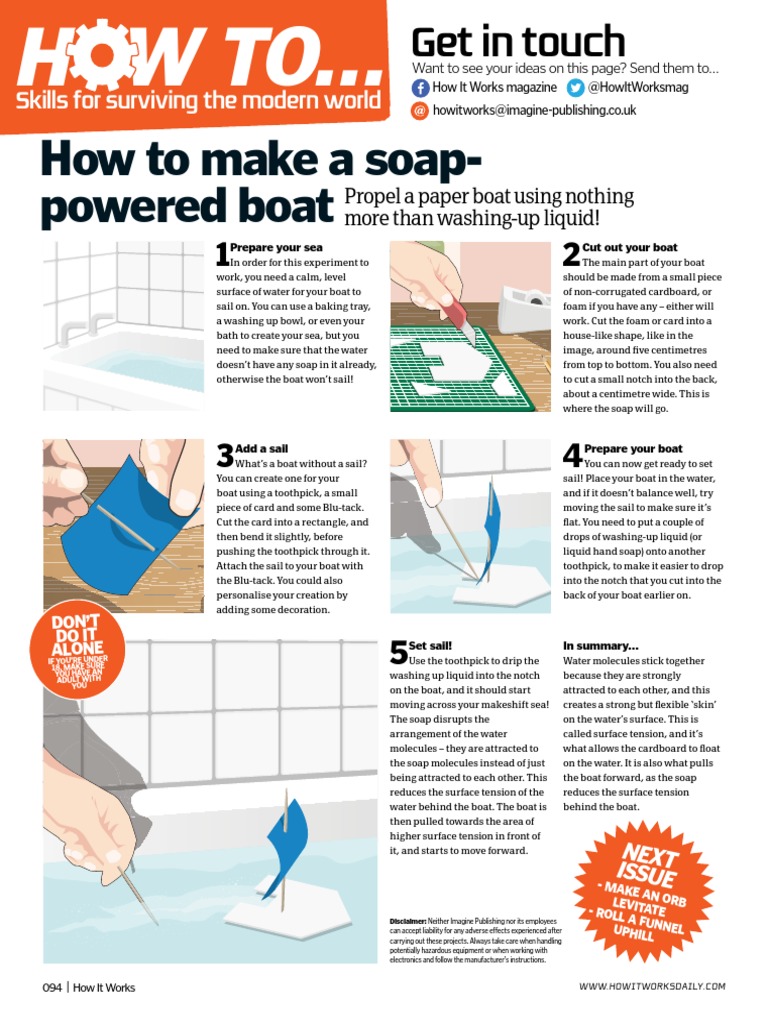 How To Make A SoapPowered Boat Skills For Surviving The Modern World