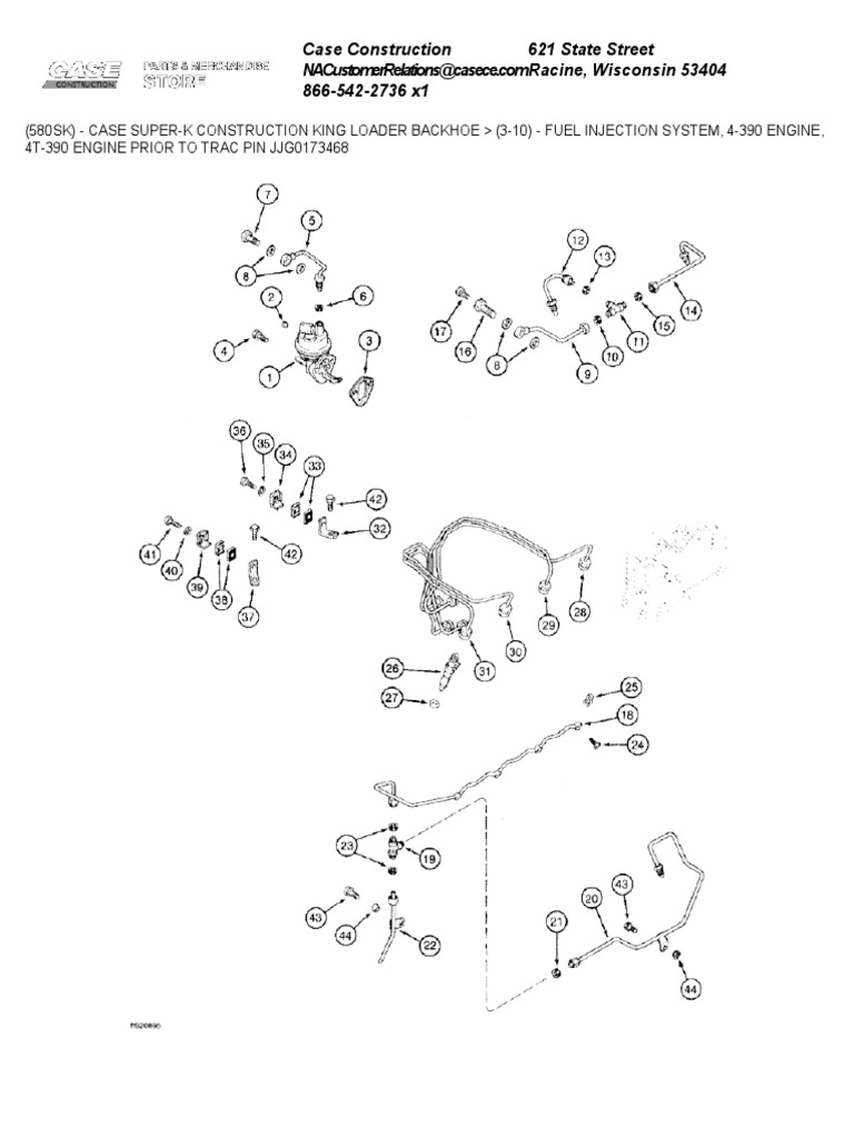 CASE 580SK Loader Fuel System Parts | PDF