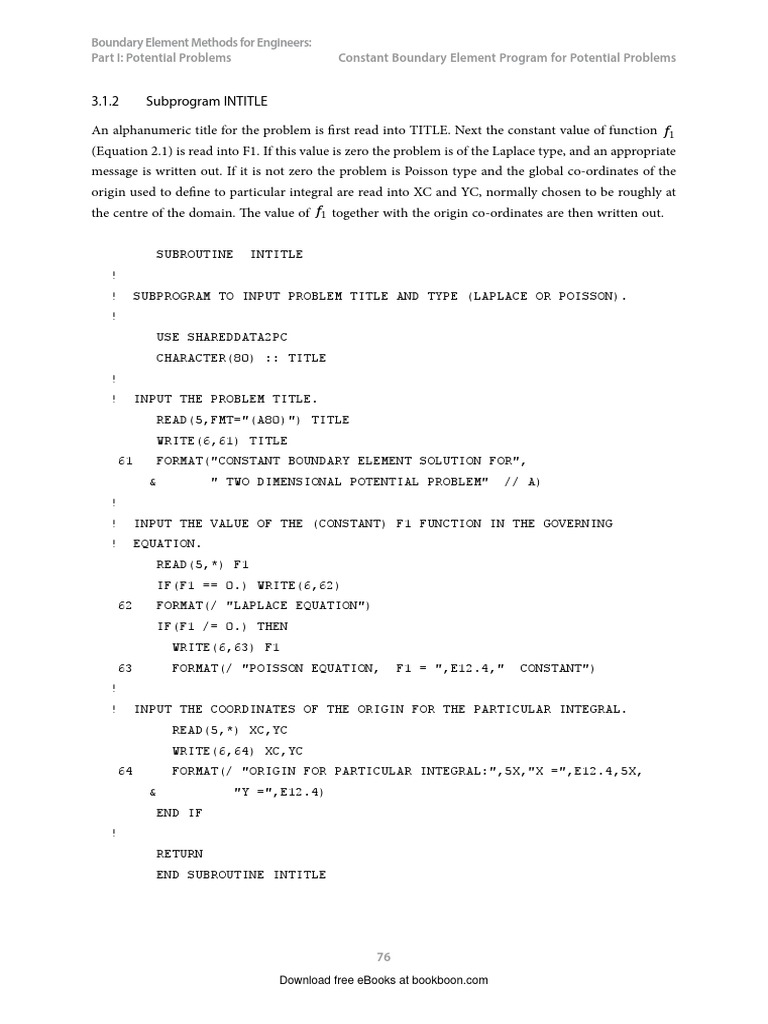Boundary Element Methods for Engineers | PDF