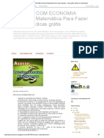 LOTERIA COM ECONOMIA Usando A Matemática para Fazer Apostas - Dicas Grátis - Mínimos Matemáticos