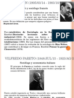 Sociólogos franceses Raymond Aron y Vilfredo Pareto