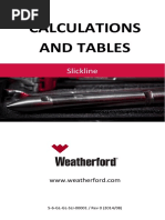 Calculations and Tables QRG Slickline