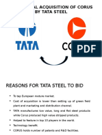 Horizontal Acquisition of Corus by Tata Steel