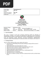MEC 321 Thermodynamics II Fall 2016-17 Sect 2