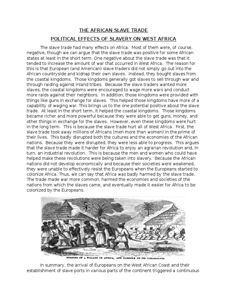 History Sba Notes 1 Atlantic Slave Trade Slavery