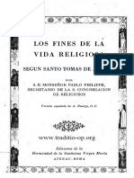 Los Fines de La Vida Religiosa Segun Sto Tomas Cardenal Paul Philippe OP