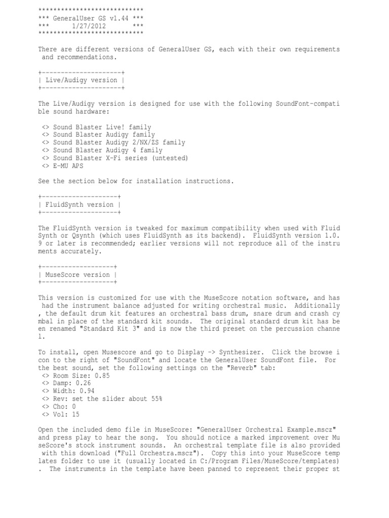GM Soundfont By Chris Collins