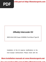 Download Greddy Inter Cooler Kit Infiniti g35 Installation Kit by THMotorsportsnet SN32780359 doc pdf