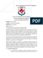 DEBER N°1 (Fecha de Presupuesto y 5 Conceptos de ADMINISTRACION)