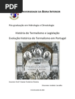 Evolução Histórica Do Termalismo Em Portugal