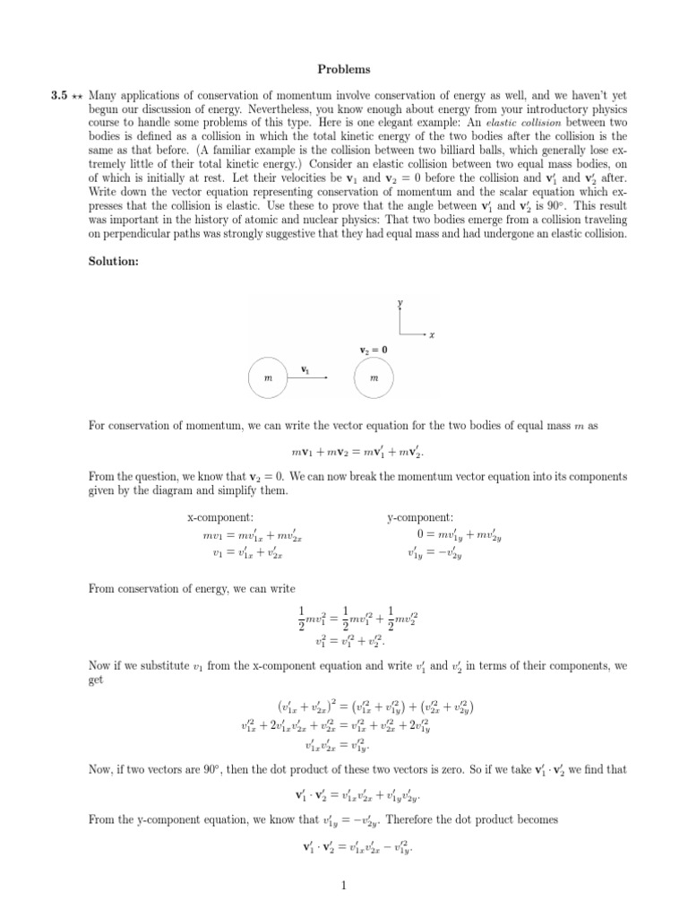 Elastic Collisions and Rocket Dynamics | PDF | Collision | Momentum