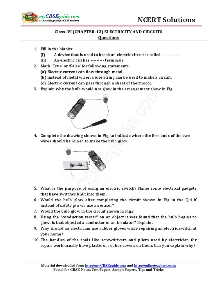 06 Science Ncert Ch12 Electricity And Circuits Pdf