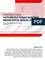 Tata Kelola Migas Nasional Usulan RUU Migas Baru