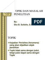 Topik Dan Masalah Penelitian