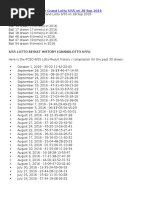 PCSO Lotto Results For Grand Lotto