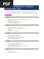 Bachelor of Science in Computer Science BSC