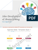 Idea Development and Brainstorming Process PowerPoint Presentation Slides