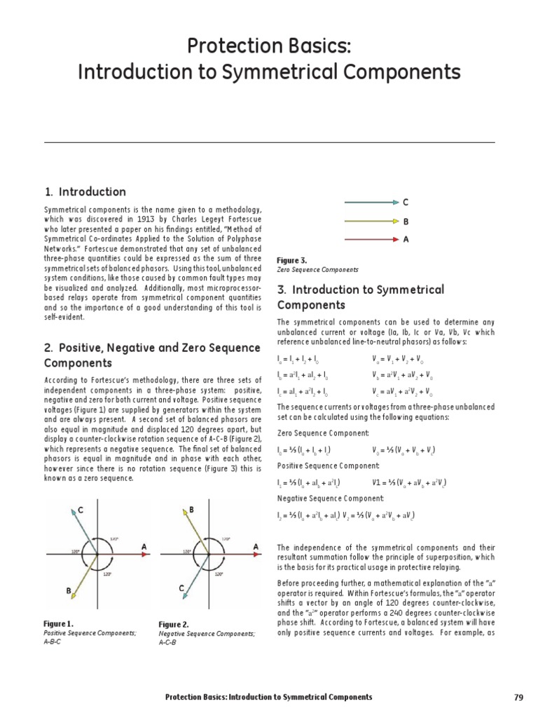 Symmetrical Components of Three Phase Systems PDF | PDF | Science ...