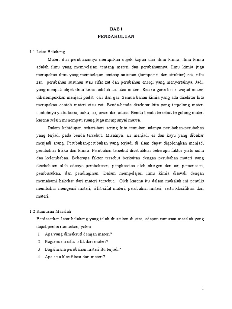 Makalah Materi Dan Perubahannya Pdf