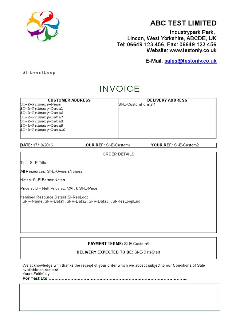 Invoice: Abc Test Limited | PDF | Business | Computers
