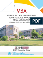 Placement Brochure MBA Hospital, Health, HRM, Rural-2016