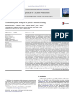 Carbon Footprint Analysis in Plastics Manufacturing