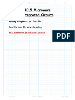 10.5 Microwave Integrated Circuits: Reading Assignment