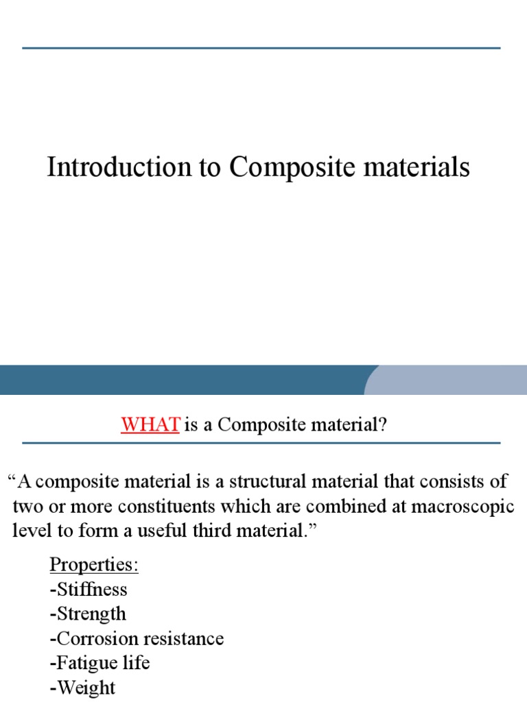 Introduction to Composite Materials | PDF | Composite Material | Polymers