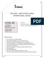 LRN Level B2 January 2016 Exam Paper