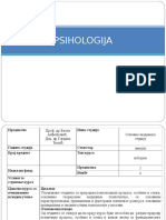 Psihologija, 1. Cas