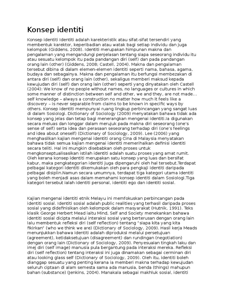 Konsep Identiti | PDF