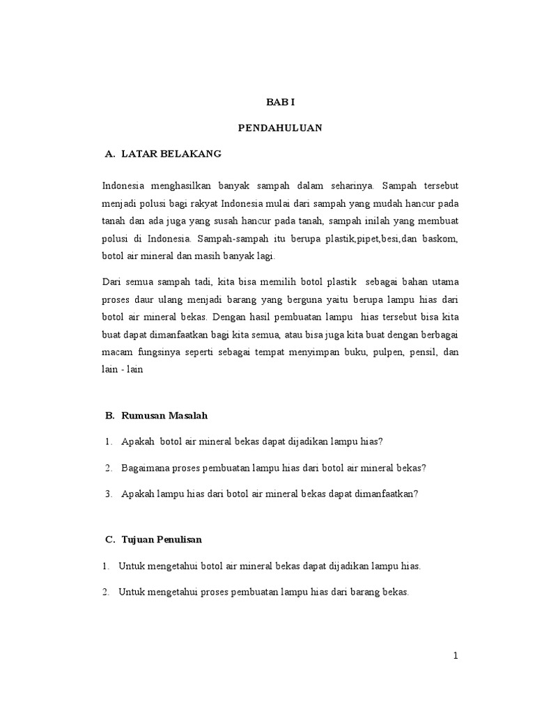 Contoh Makalah Kerajinan Tangan 2 PDF