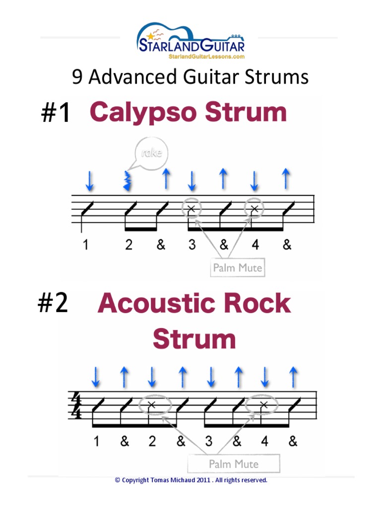 9 Advanced Guitar Strums Part 1 PDF | PDF | Art | Technology & Engineering