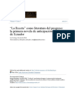 La receta primera anticipación científica de Ecuador