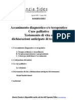 Dossier Accanimento terapeutico - Cure palliative - Testamento di vita