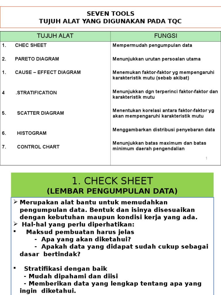 Alat TQC: Panduan Seven Tools | PDF