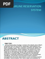 of Airline Reservation System Project Report