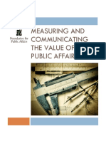 Measuring and Communicating The Value of Public Affairs