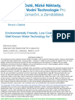 Čtyři Úrovně Čisté, Nízké Náklady, Zapomenuté Vodní Technologie Pro Průmyslové, Komerční, a Zemědělské Aplikace / Four Levels of Clean, Low Cost, Underexplored Water Technologies for Industrial, Commercial, & Farming applications