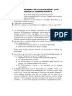 (Humanidades) Taller El Nacimiento Del Estado Moderno y Los Orígenes de La Economía Política