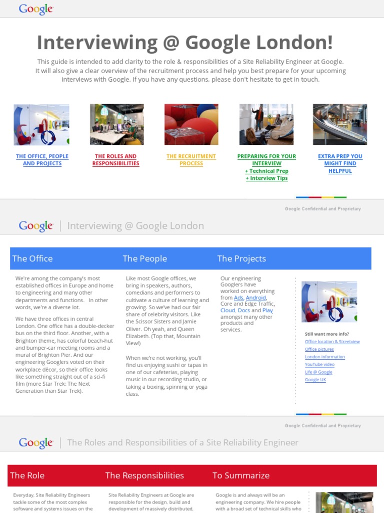 2016 London - Interviewing@Google London - SRE | PDF | Google | Algorithms