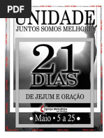 21 Dias de Jejum Pela Unidade