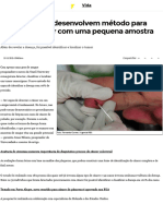 Pesquisadores Desenvolvem Método Para Detectar Câncer Com Uma Pequena Amostra de Sangue