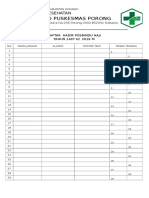 Daftar Hadir Posbindu Haji