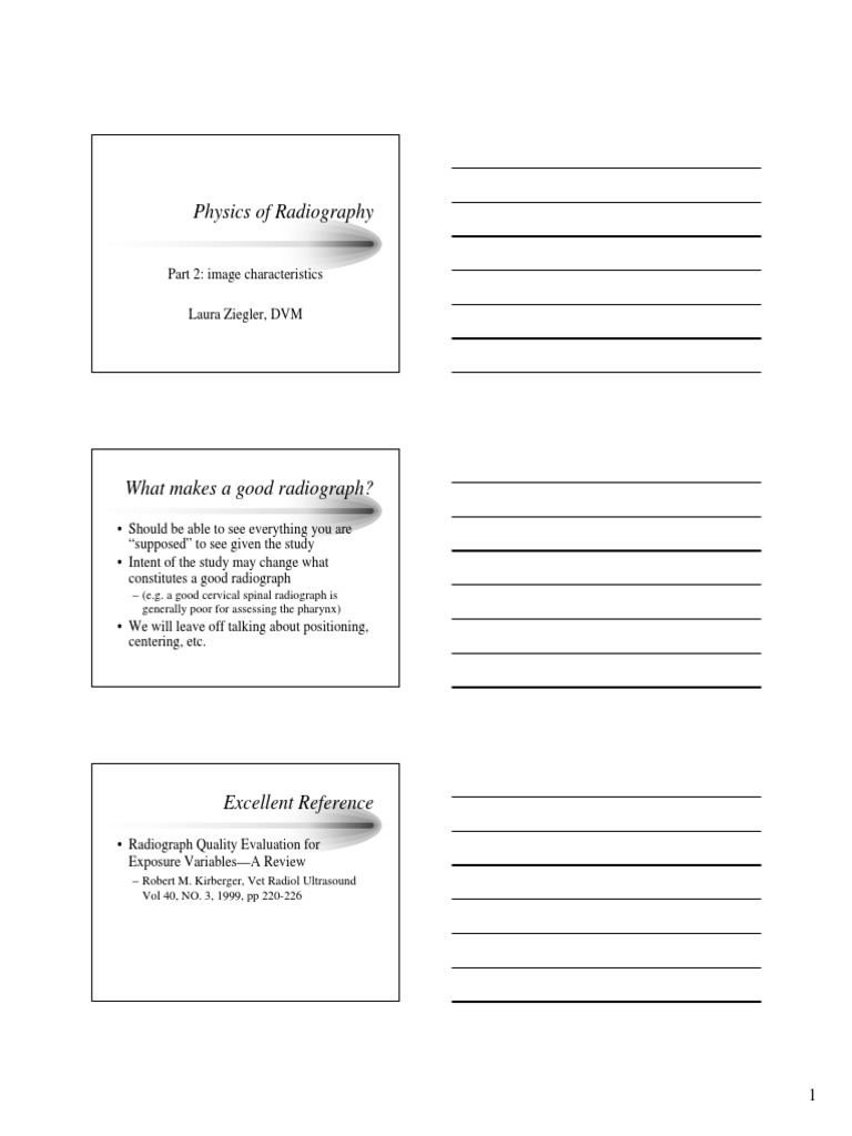 Physics of Radiography PT 2 PDF PDF Radiography Contrast (Vision)