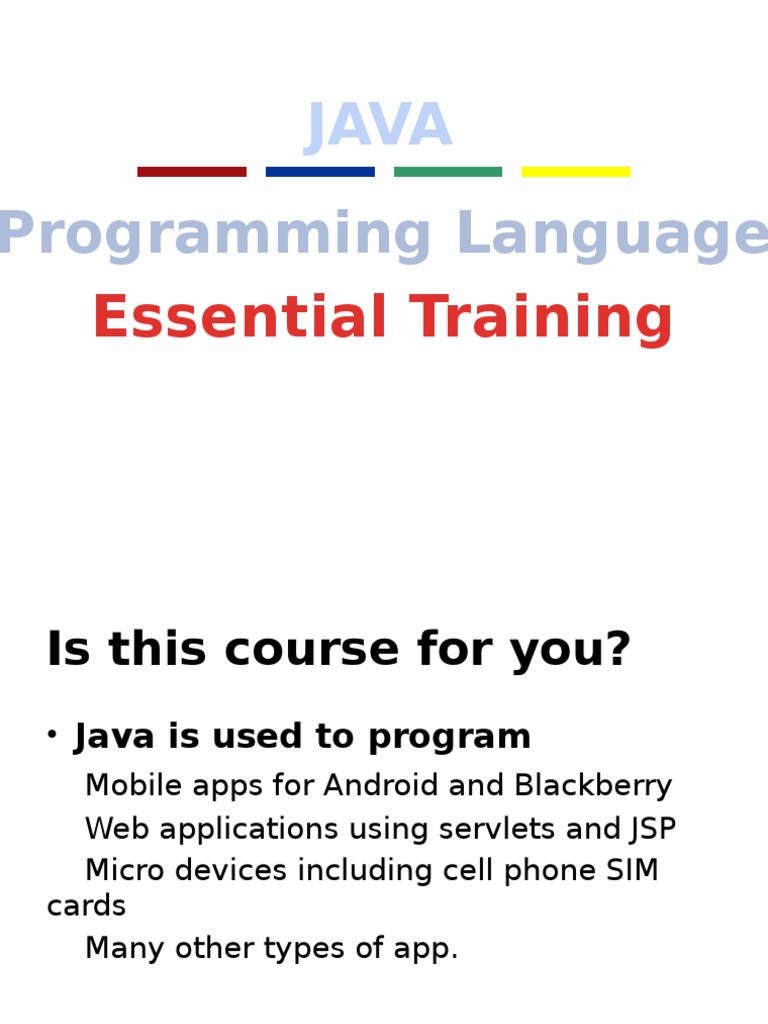 Java Programming Language | PDF | Java (Programming Language) | Web ...